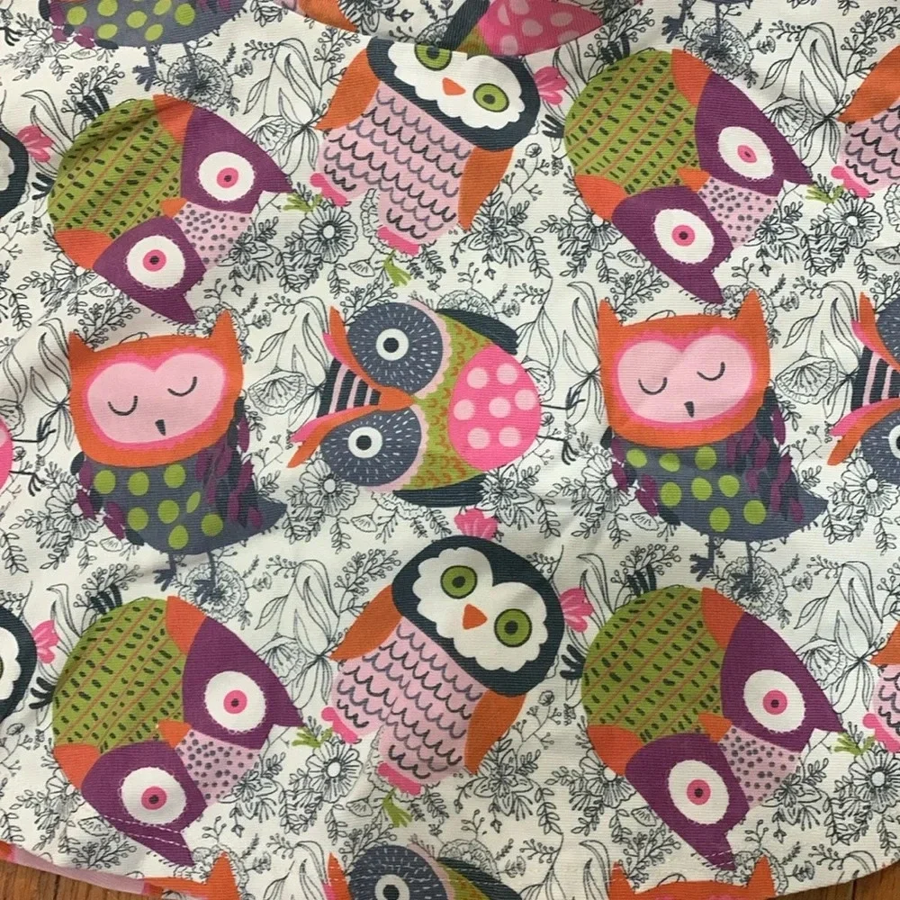 Lemon Loves Lime Girls Owl Print Cotton Skirt‎ White 5 Years